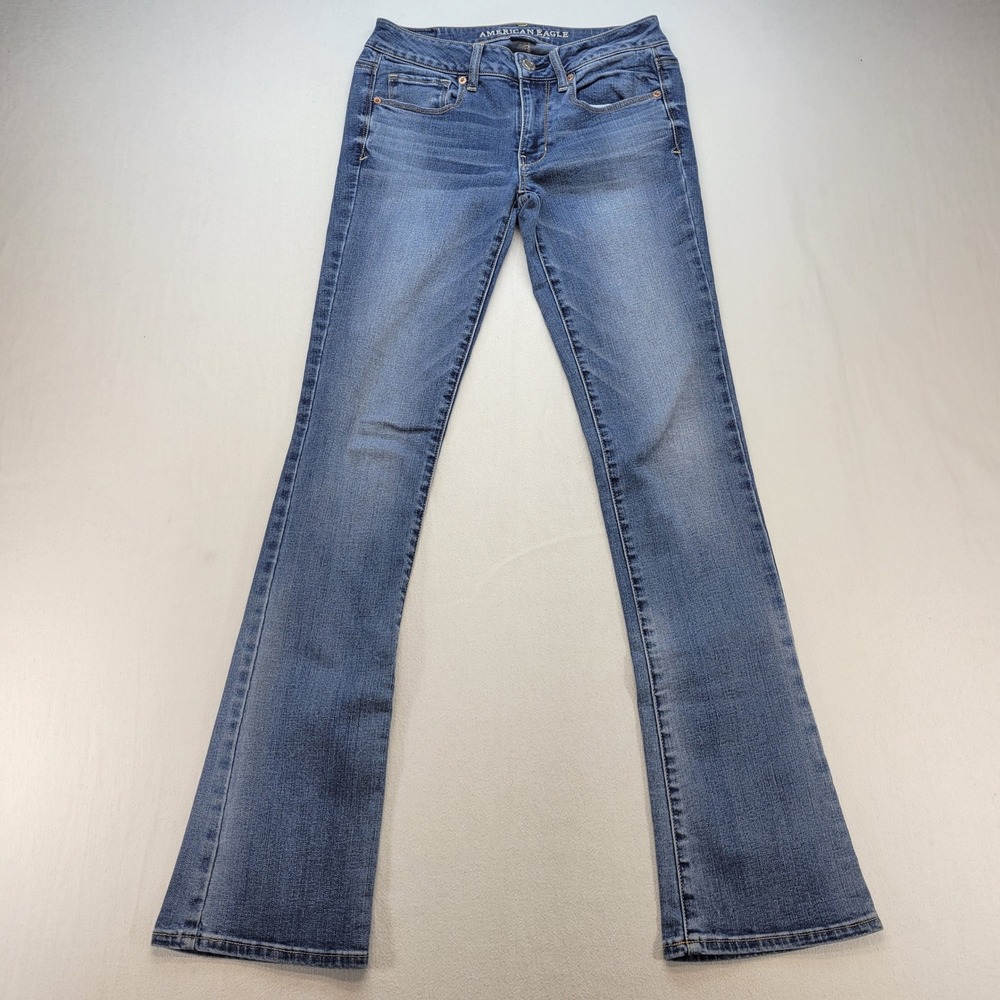 AMERICAN EAGLE Women's Boot Cut Jeans - Medium Blue Wash